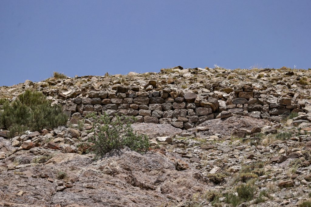 Remains of newly discovered castle walls.
