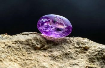 Amethyst stone depicting balsam tree. Photo: ELIYAHU YANAI/CITY OF DAVID
