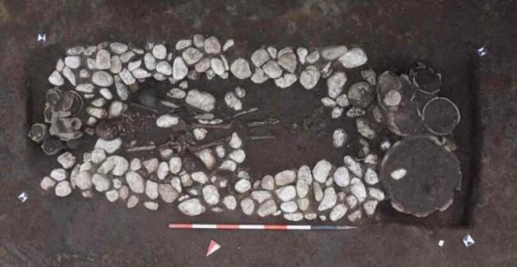 One of the burials at the site. Photo: Superintendency of Archaeology, Fine Arts and Landscape
